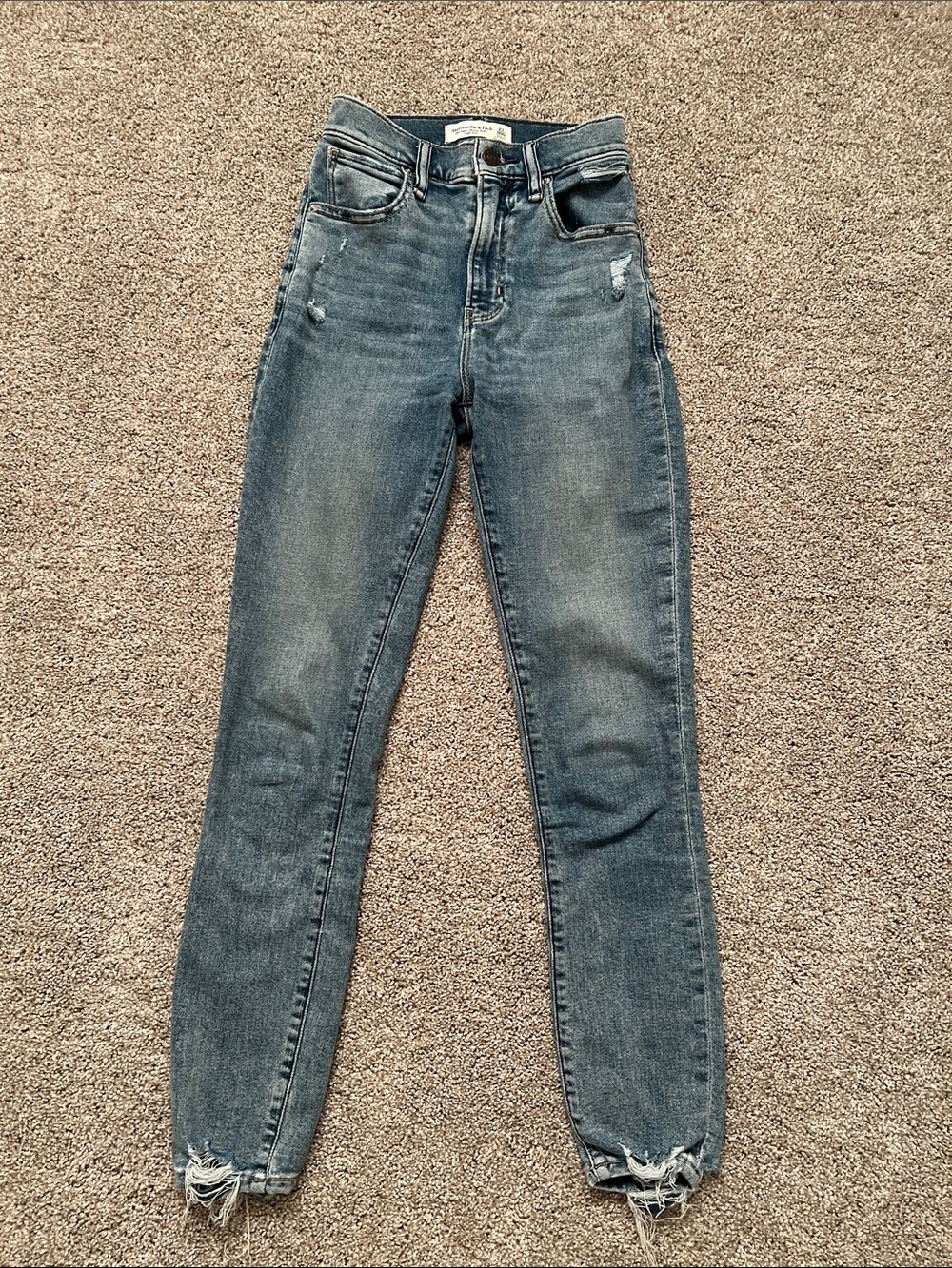 Abercrombie & Fitch The Super Skinny Ankle High-Rise Skinny Jeans